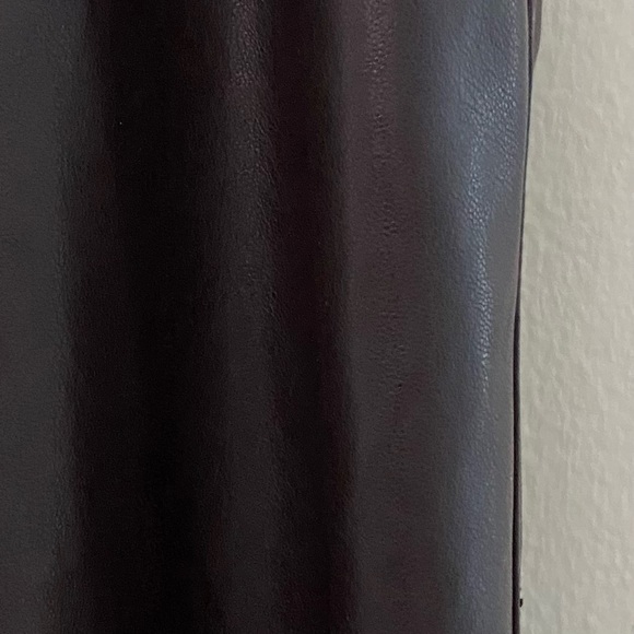 JONATHAN SIMKHAI Amelia Chocolate Vegan Leather Pants with Cropped Hips - Picture 14 of 14